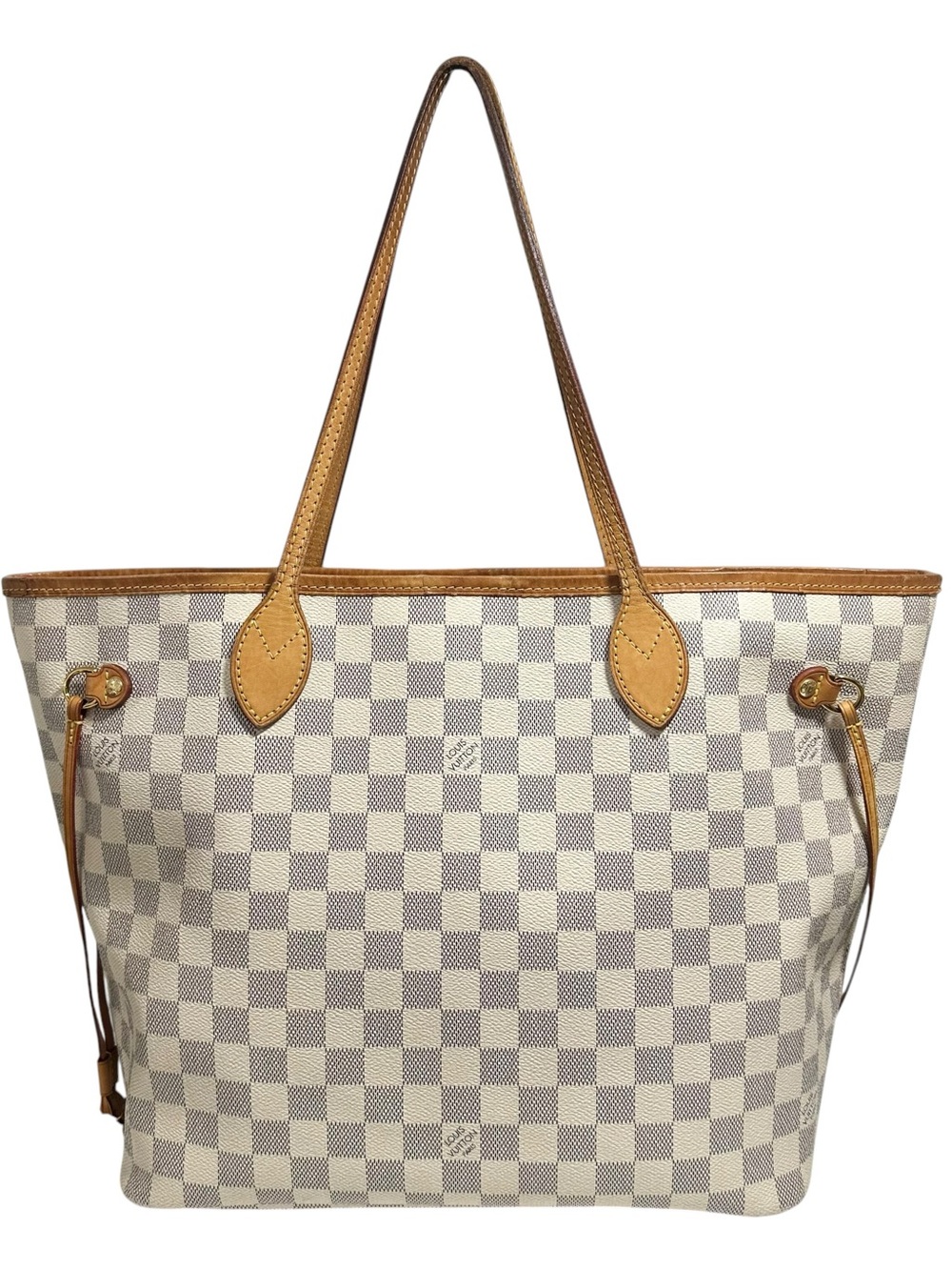 Louis Vuitton Damier Azur Pink & Vachetta MM Neverfull Tote Bag - Picture 3 of 16